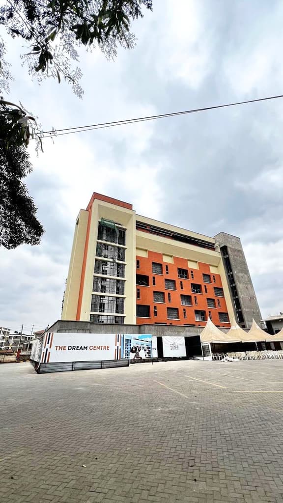 Dream Centre exterior with orange and cream facade