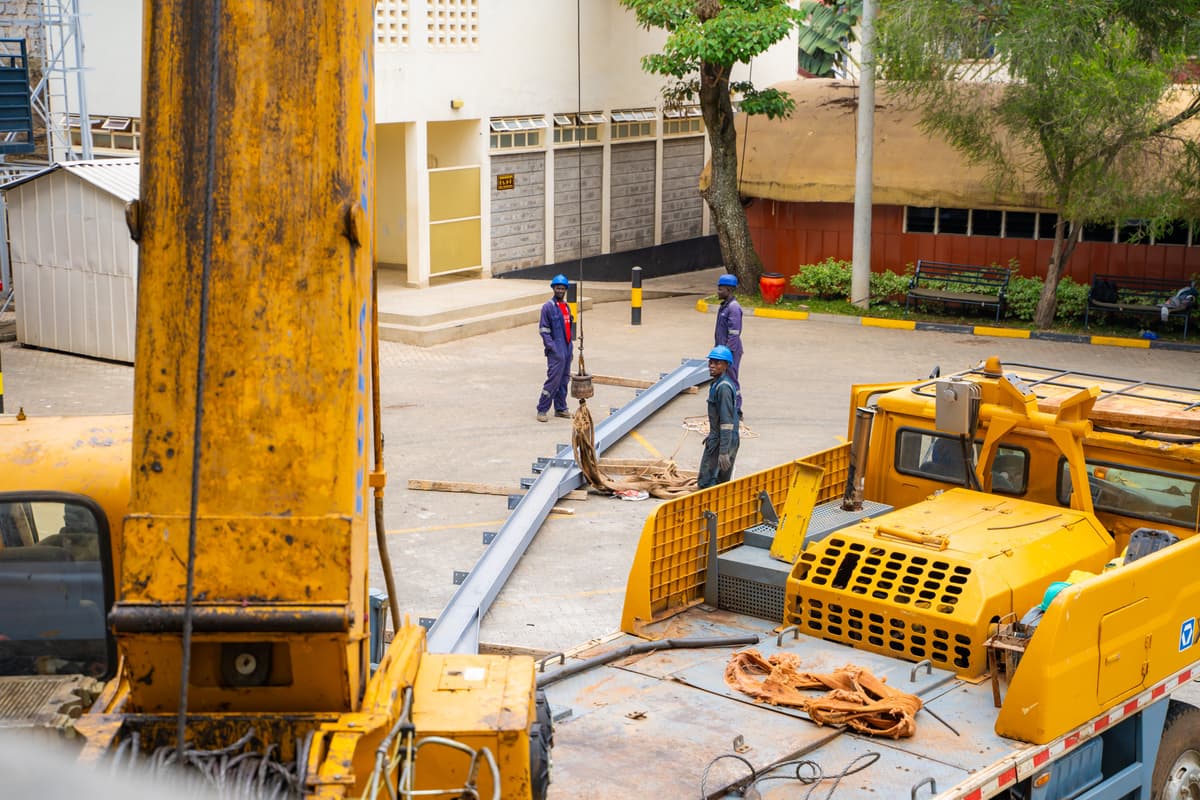 Groundworks plant on site
